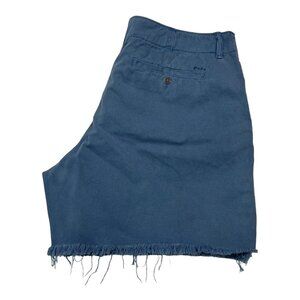 Polo Ralph Lauren‎ Womens 12 Raw Hem Shorts Cut Off Chino Denim Blue 6" Casual